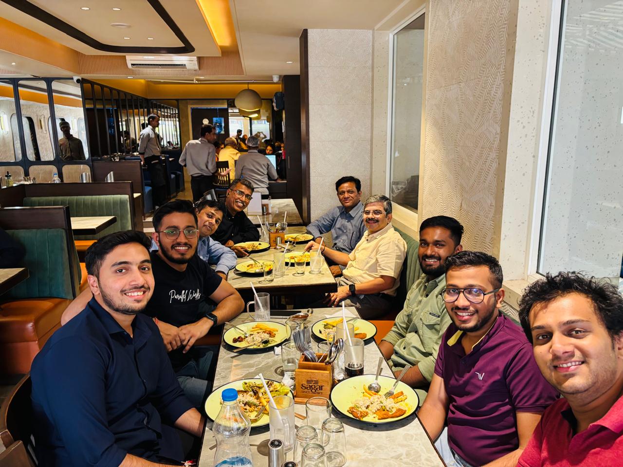 Chintan team lunch with current team and former employees